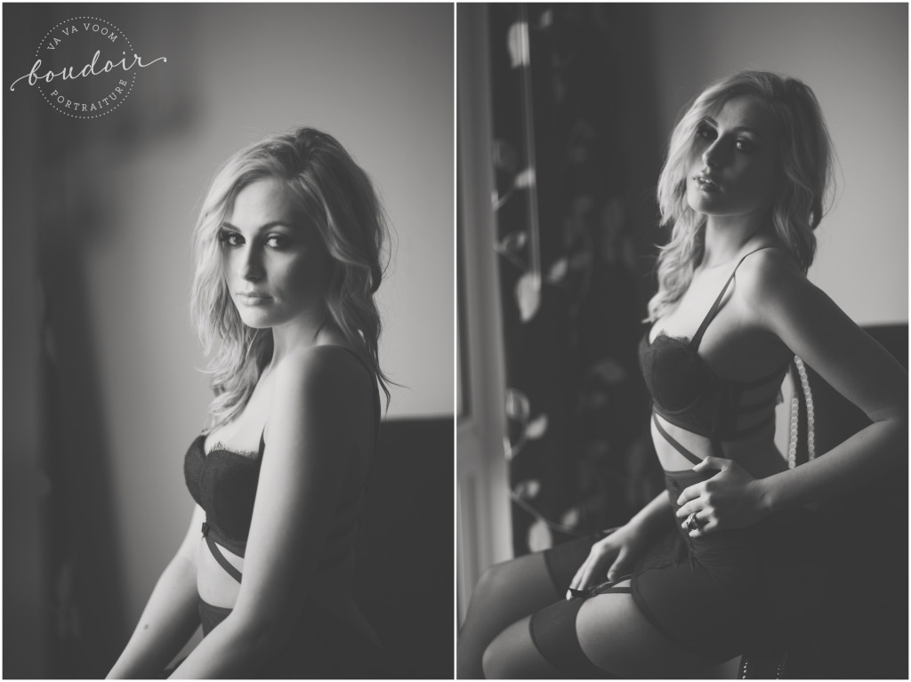 Sexy Black White Boudoir | Copyright: VaVa Voom Boudoir