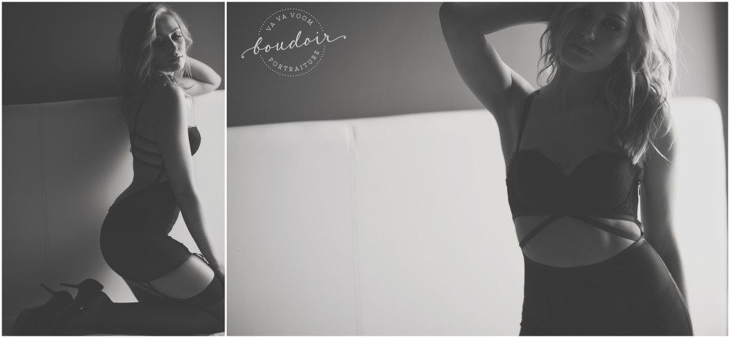 Sexy Black White Boudoir | Copyright: VaVa Voom Boudoir