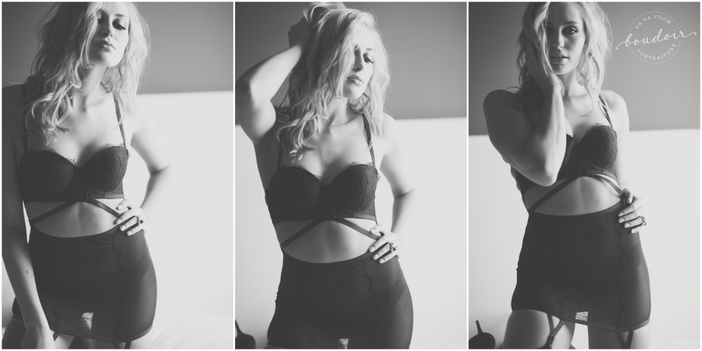 Sexy Black White Boudoir | Copyright: VaVa Voom Boudoir